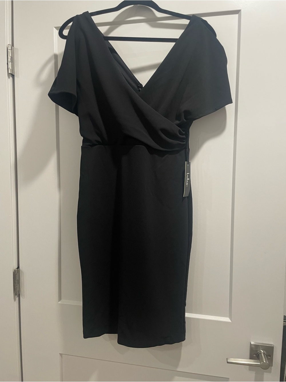 Lulu's Black Wrap Bodice with Peek A Boo Sleeves NWT
